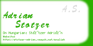 adrian stotzer business card